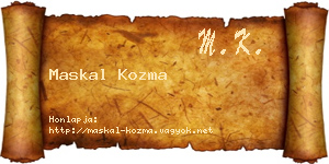 Maskal Kozma névjegykártya